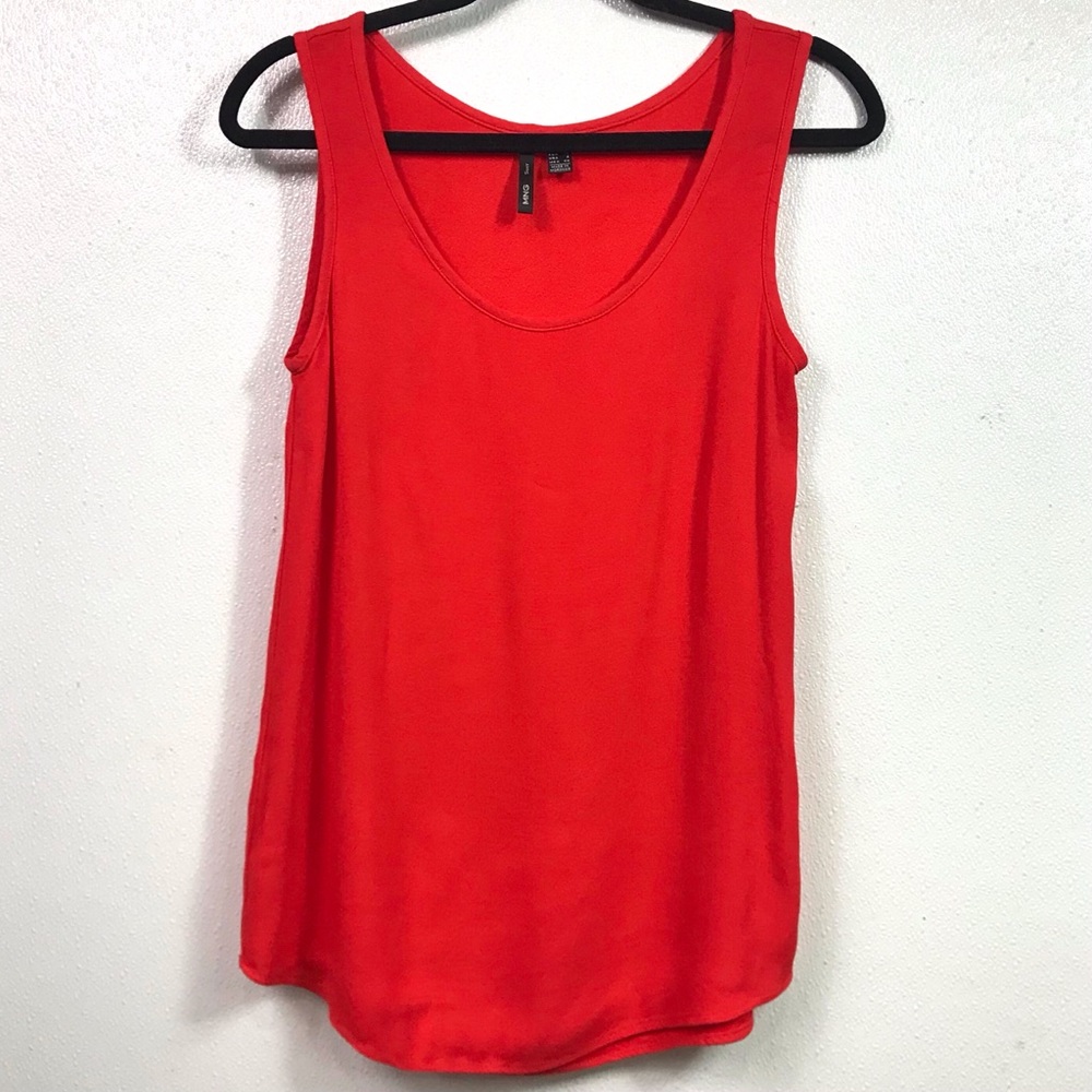 Mango Bright Red Sleeveless Scoop Neck Tank